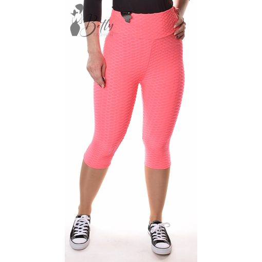 Popsi kiemelős, anyagában mintás térdleggings S/M 