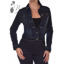 Sötétkék színű, koptatott farmerkabát XS, S, M, L, XL 