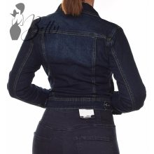 Sötétkék színű, koptatott farmerkabát XS, S, M, L, XL 