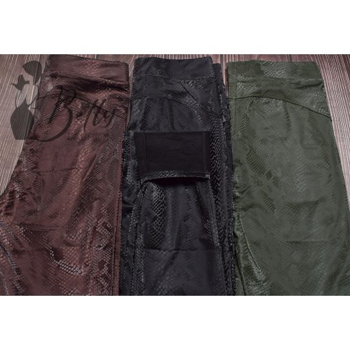 Push-up fazonú, kígyóbőr mintás, műbőr legging  S-M-L