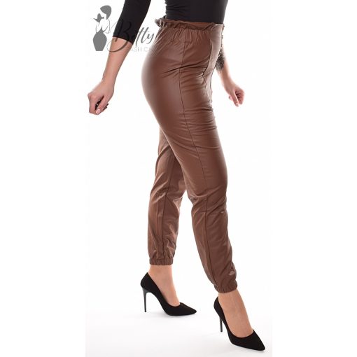 Gombdíszes, polárbélelt, műbőr nadrág S/M, L/XL, XL/2XL