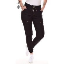 Fekete színű, zsebes és díszgombos nadrág S/M, L/XL, XL/2XL