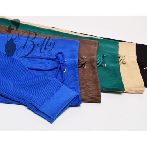 Bordázott anyagú, polár bélelt legging S-M-L