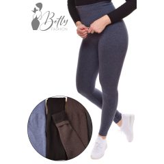   Bordázott anyagú, szőrme bélelt, extra sztreccses legging S-M-L