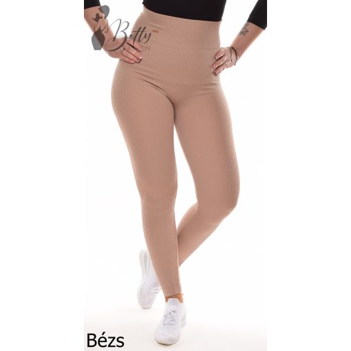 Popsi kiemelős, bordázott anyagú legging S/M, L/XL