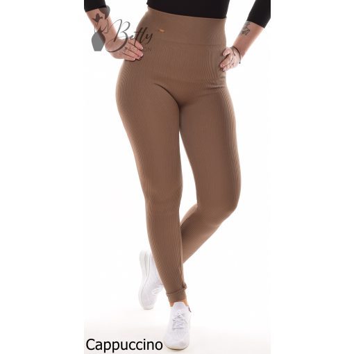 Popsi kiemelős, bordázott anyagú legging S/M, L/XL