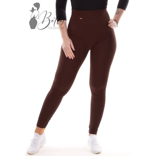 Popsi kiemelős, bordázott anyagú legging S/M, L/XL