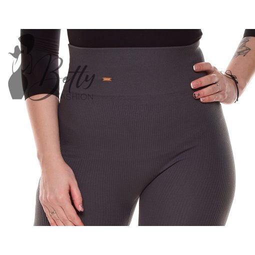 Popsi kiemelős, bordázott anyagú legging S/M, L/XL