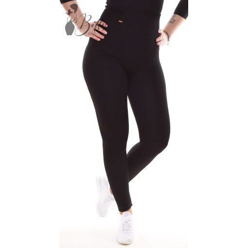Popsi kiemelős, bordázott anyagú legging S/M, L/XL