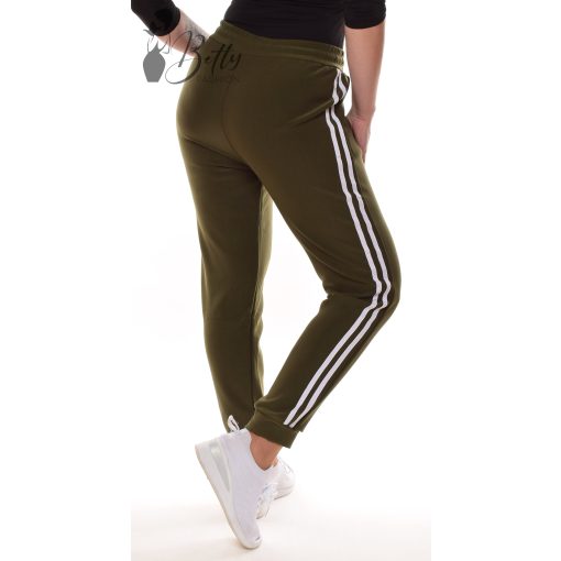 Szőrmebélelt, oldalt csíkos melegítő nadrág M-3XL