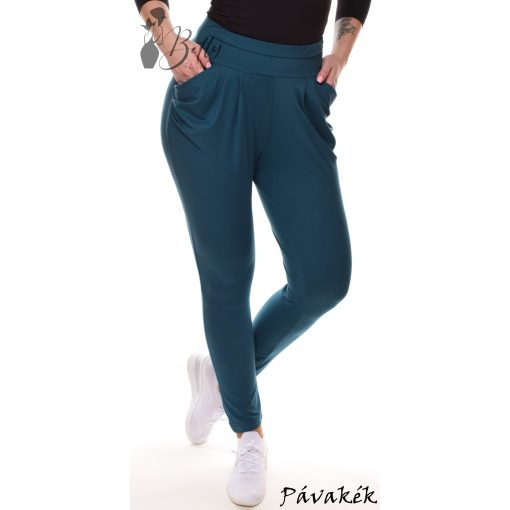 Egyszínű, gumis derekú, zsebes nadrág S/M, L/XL