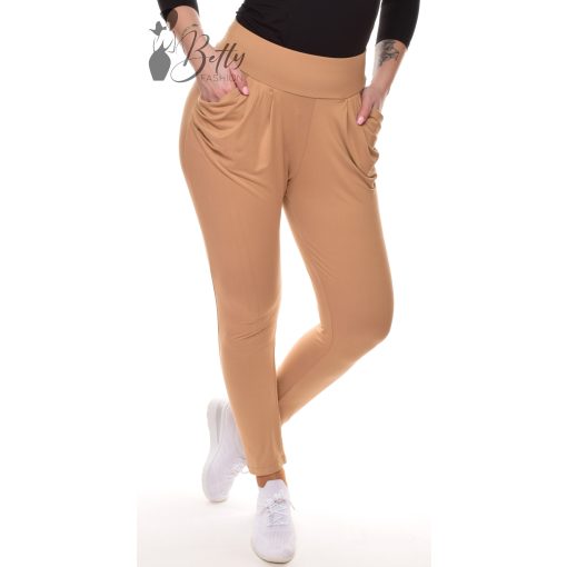 Egyszínű, gumis derekú, zsebes nadrág S/M, L/XL