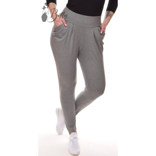 Egyszínű, gumis derekú, zsebes nadrág S/M, L/XL