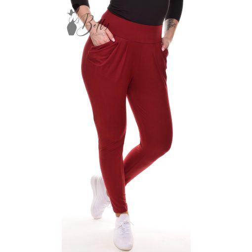 Egyszínű, gumis derekú, zsebes nadrág S/M, L/XL