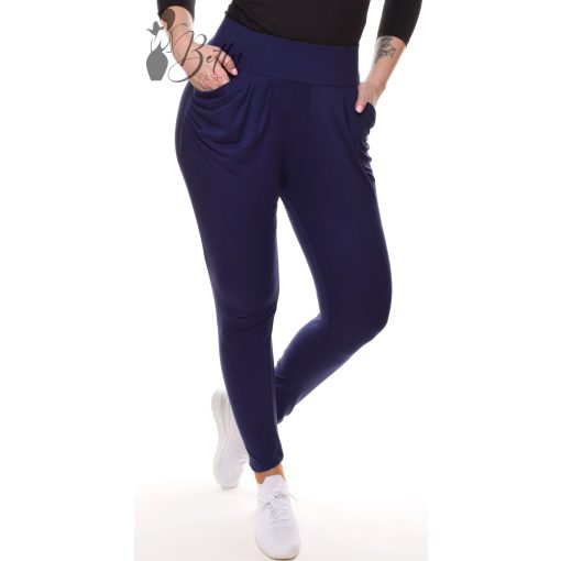 Egyszínű, gumis derekú, zsebes nadrág S/M, L/XL