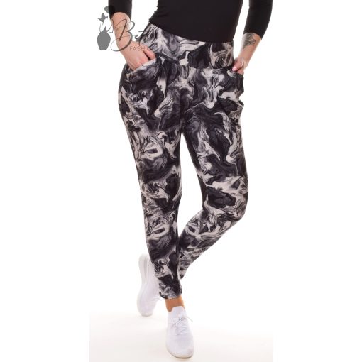 Mintás, zsebes nadrág S/M, L/XL