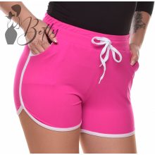 Oldlán fehér csíkos, zsebes rövidnadrág S/M, L/XL