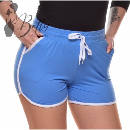 Oldlán fehér csíkos, zsebes rövidnadrág S/M, L/XL