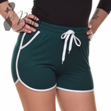 Oldlán fehér csíkos, zsebes rövidnadrág S/M, L/XL