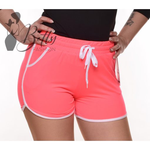 Oldlán fehér csíkos, zsebes rövidnadrág S/M, L/XL