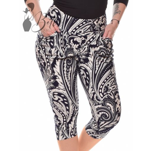 Mintás, derékban rakott térdnadrág S/M, L/XL