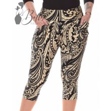 Mintás, derékban rakott térdnadrág S/M, L/XL