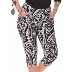 Mintás, derékban rakott térdnadrág S/M, L/XL