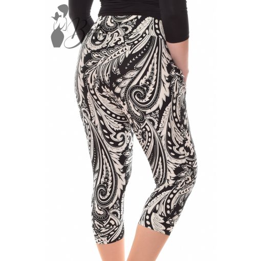 Mintás, derékban rakott térdnadrág S/M, L/XL