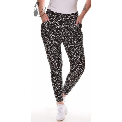 Apró levél mintás, zsebes nadrág S/M, L/XL