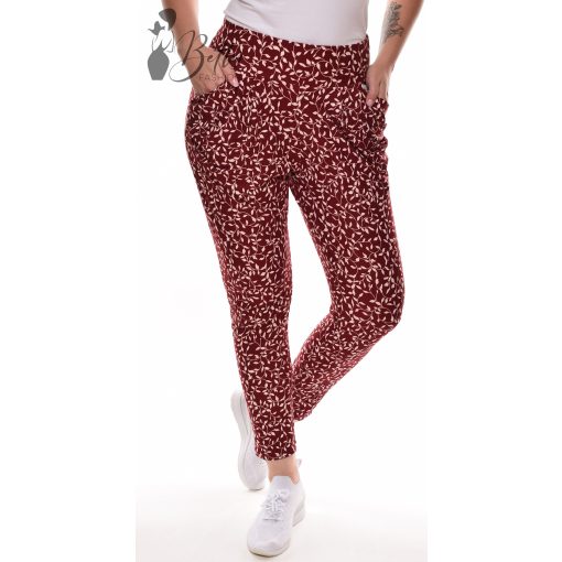 Apró levél mintás, zsebes nadrág S/M, L/XL