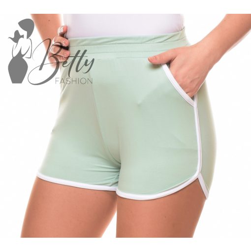 Fehér szegélyes, rugalmas rövidnadrág S/M, L/XL