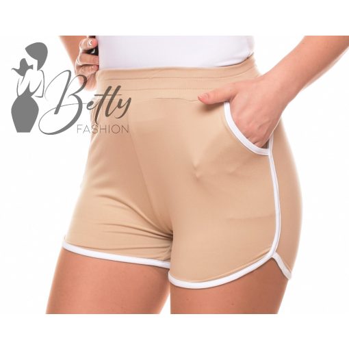 Fehér szegélyes, rugalmas rövidnadrág S/M, L/XL