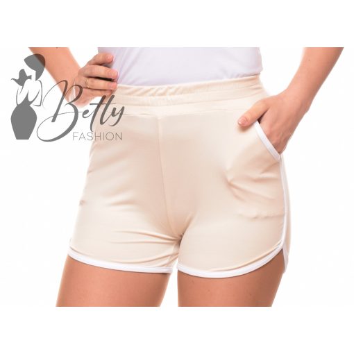 Fehér szegélyes, rugalmas rövidnadrág S/M, L/XL