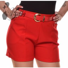 Egyszínű rövidnadrág + műbőr öv S/M, L/XL