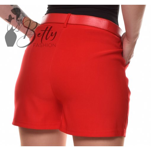 Egyszínű rövidnadrág + műbőr öv S/M, L/XL