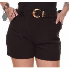 Egyszínű rövidnadrág + műbőr öv S/M, L/XL