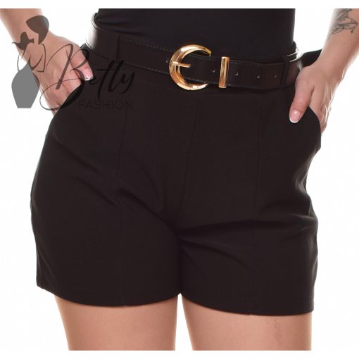 Egyszínű rövidnadrág + műbőr öv S/M, L/XL