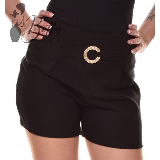 Egyszínű, fémdíszes rövidnadrág S/M, L/XL