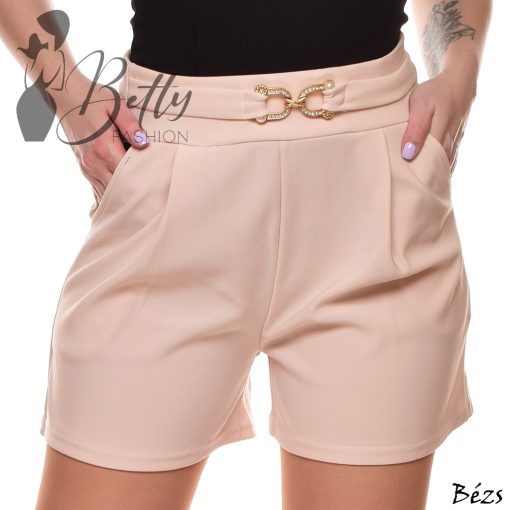 Derékban rakott, strasszos fémdíszes rövidnadrág S/M, L/XL