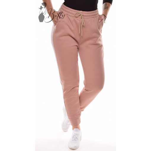 Oldalt csíkos, polárbélelt melegítő nadrág M/L, XL/XXL