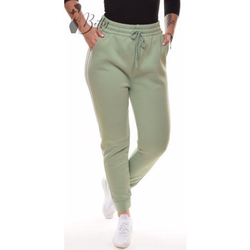 Oldalt csíkos, polárbélelt melegítő nadrág M/L, XL/XXL