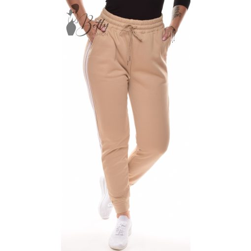 Oldalt csíkos, polárbélelt melegítő nadrág M/L, XL/XXL