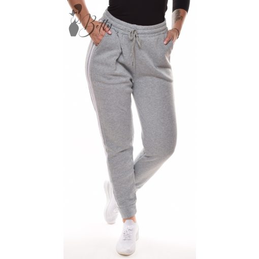 Oldalt csíkos, polárbélelt melegítő nadrág M/L, XL/XXL