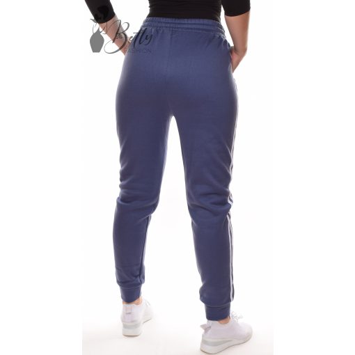 Oldalt csíkos, polárbélelt melegítő nadrág M/L, XL/XXL