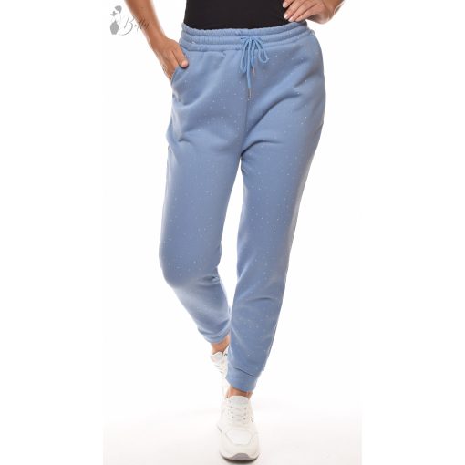 Strasszköves, egyszínű melegítő nadrág S/M L/XL