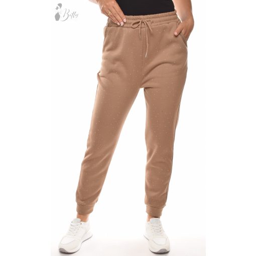 Strasszköves, egyszínű melegítő nadrág S/M L/XL