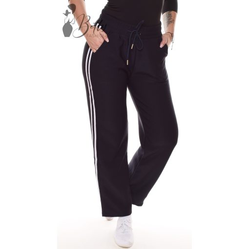 Oldalt csíkos, egyenes szárú melegítő nadrág M-3XL