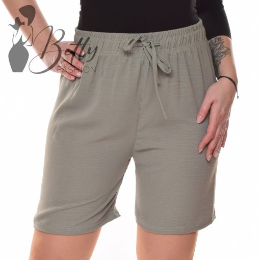 Egyszínű, gyűrt anyagú rövidnadrág M, L, XL, 2XL