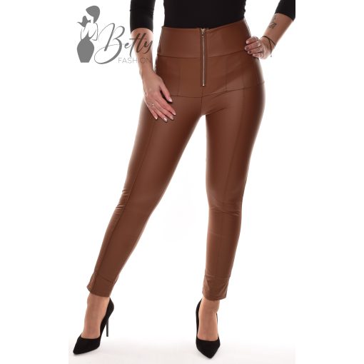 Derekán cipzáros, díszvarrásos, műbőr nadrág S/M, M/L, XL/2XL