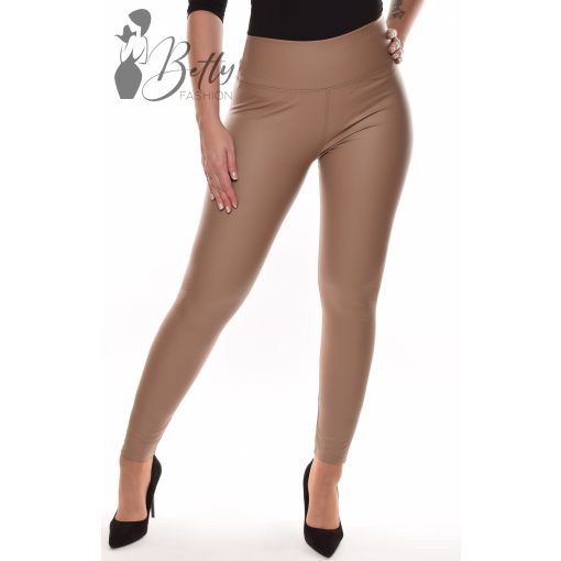 Széles gumis derekú, barna műbőr nadrág S/M, M/L, XL/2XL